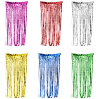 Cortina Metalizada De Fita Decoração De Festas E Carnaval em Oferta na Shopee