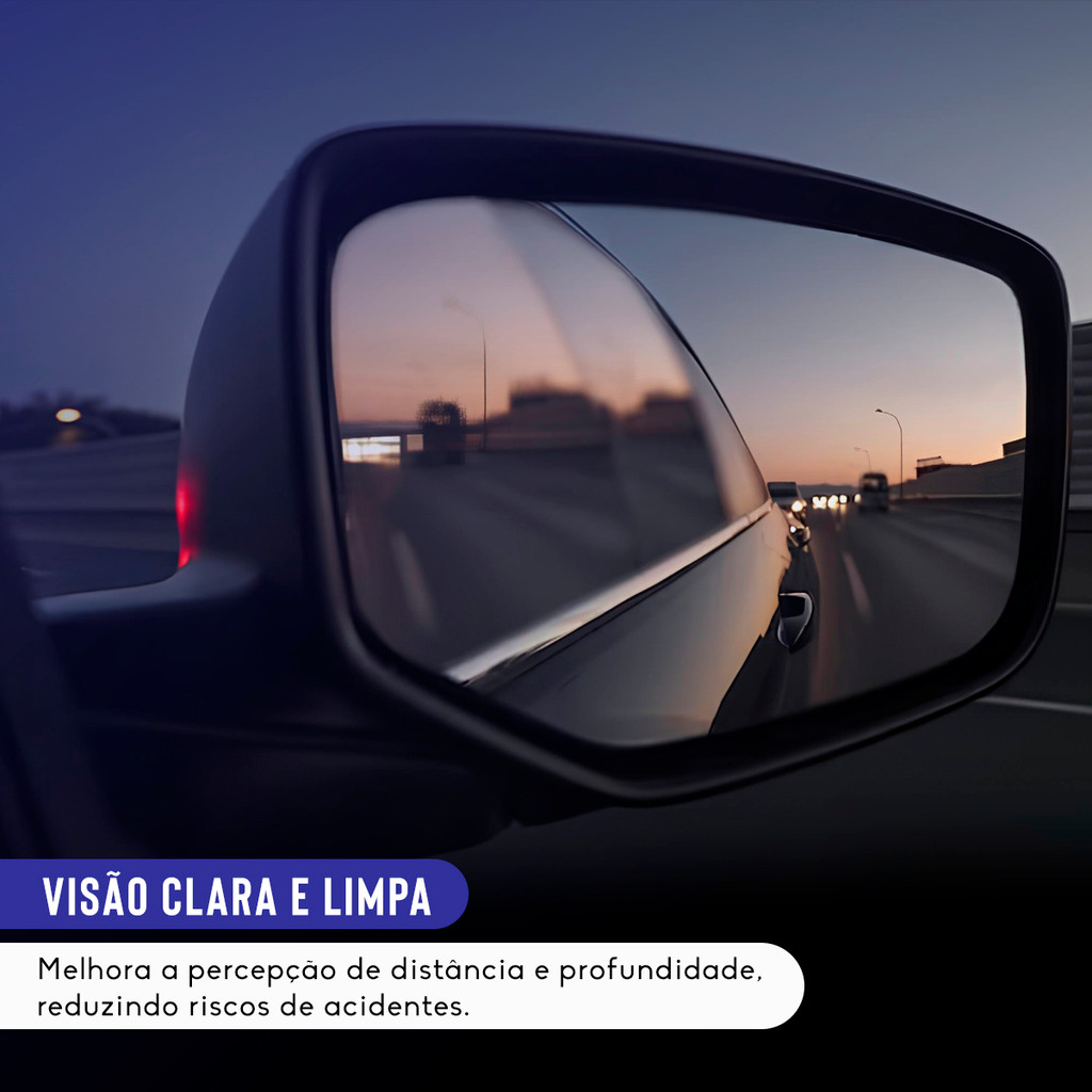 Lente Espelho Vidro Retrovisor Metalizada Com Base Fixada Kwid 2017 a 2025 · foto 2