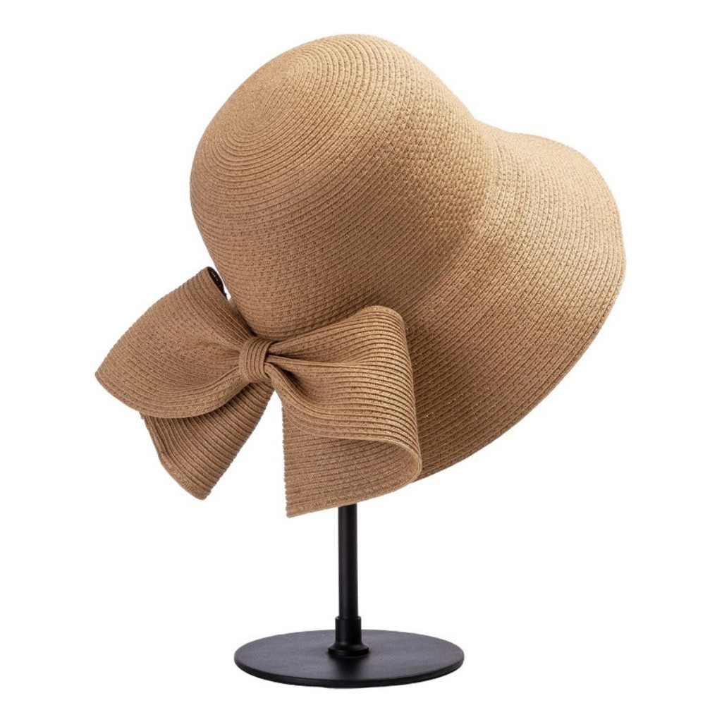 Chapéu Feminino Artesanal De Praia Palha Sintética Aba Media Elegante Moderno em Oferta na Shopee