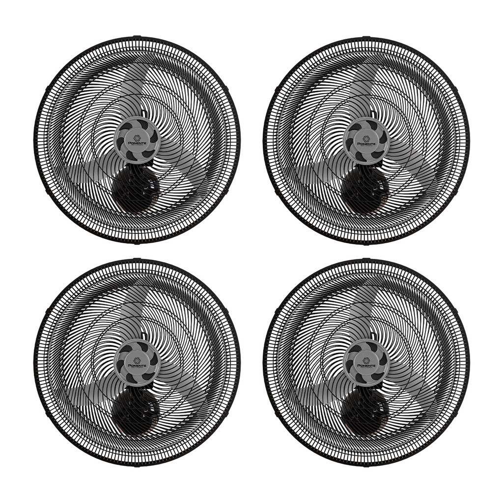 Kit 4 unidades Ventiladores Parede Oscilante Vop Good 50cm Ponente