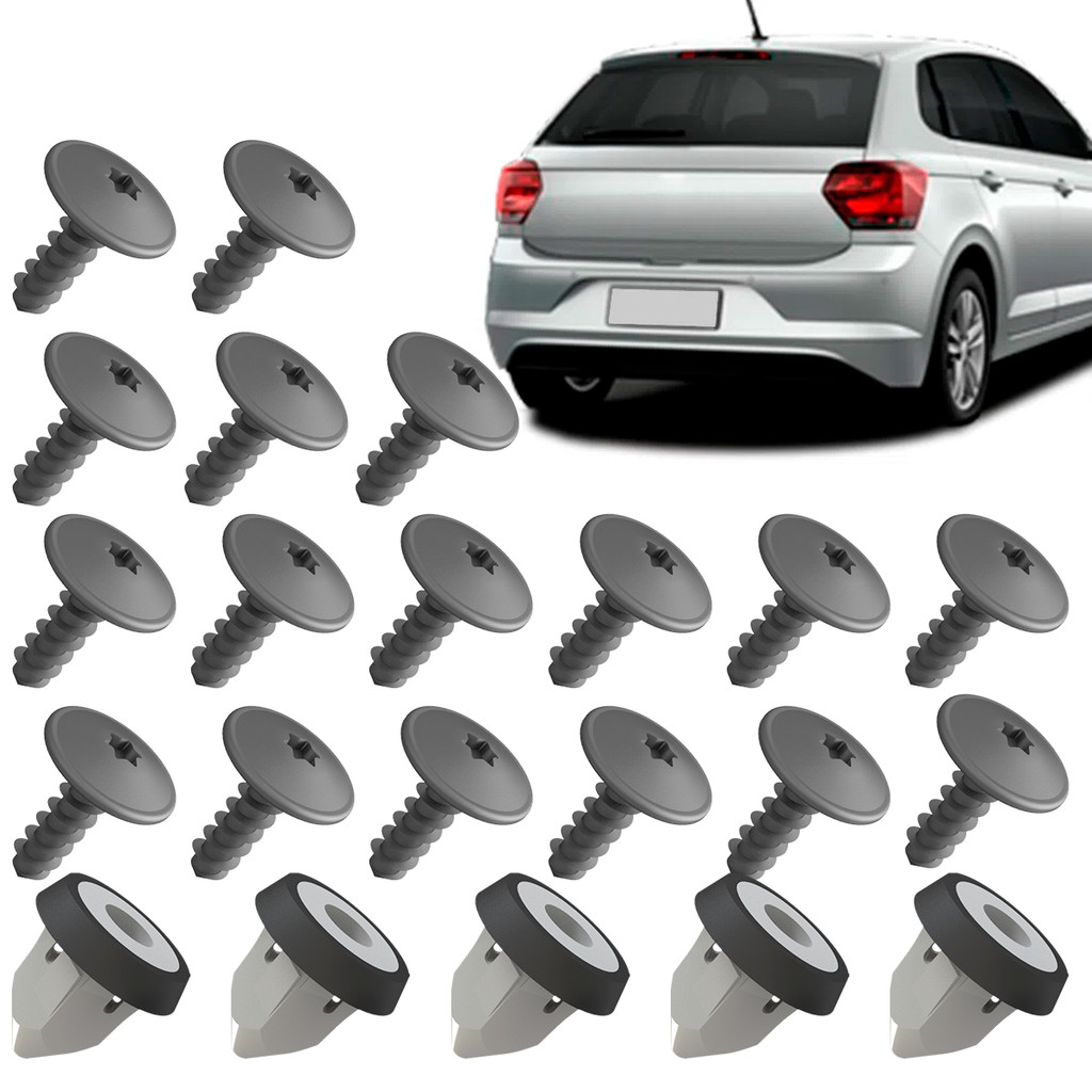 Kit Grampo Presilha 22 Peças Parabarro Traseiro Polo 2018 2019 2020 2021 2022 2023 em Oferta na Shopee