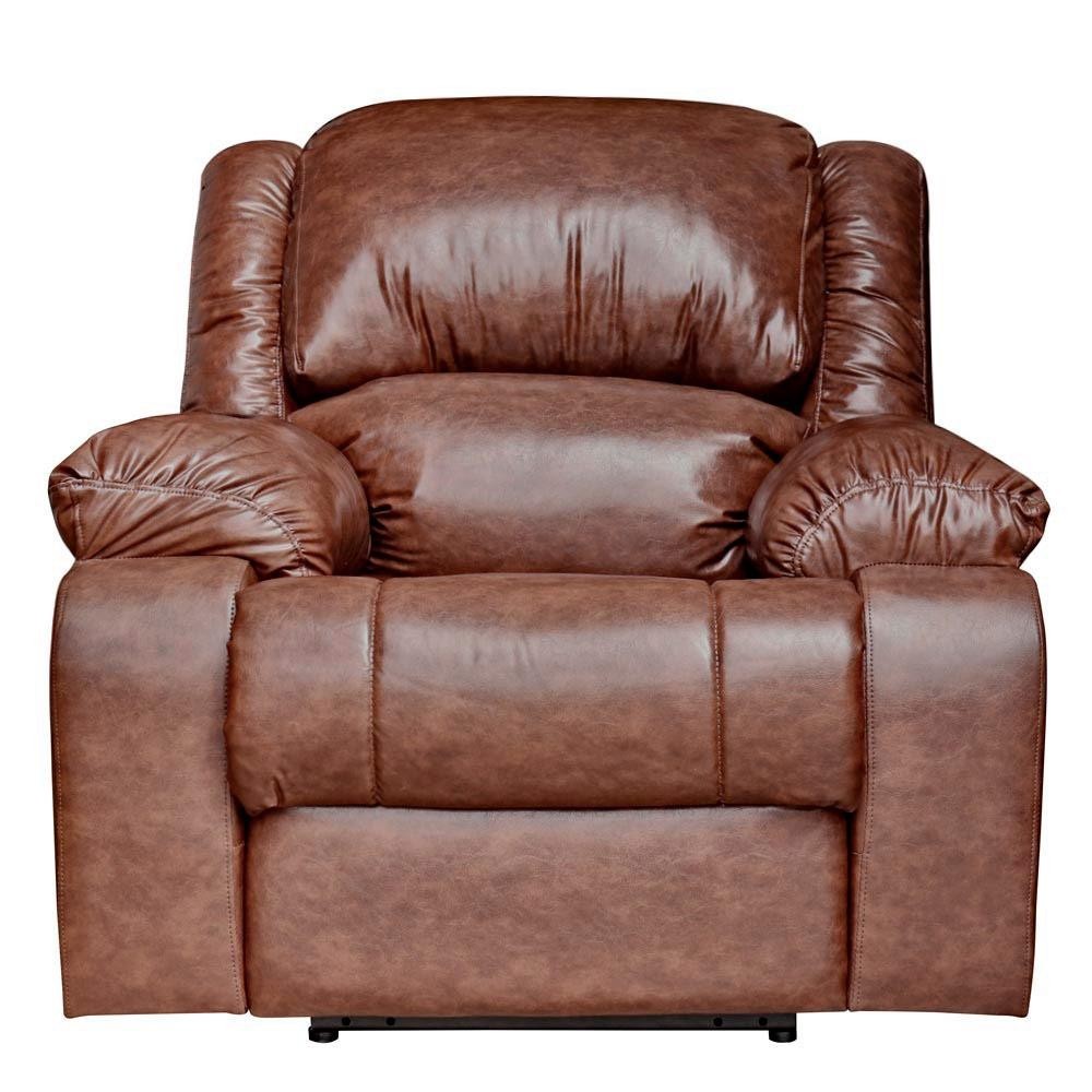 Poltrona do Papai Reclinável Manual Magnum PU Sintético Marrom G23 - Gran Belo em Oferta na Shopee