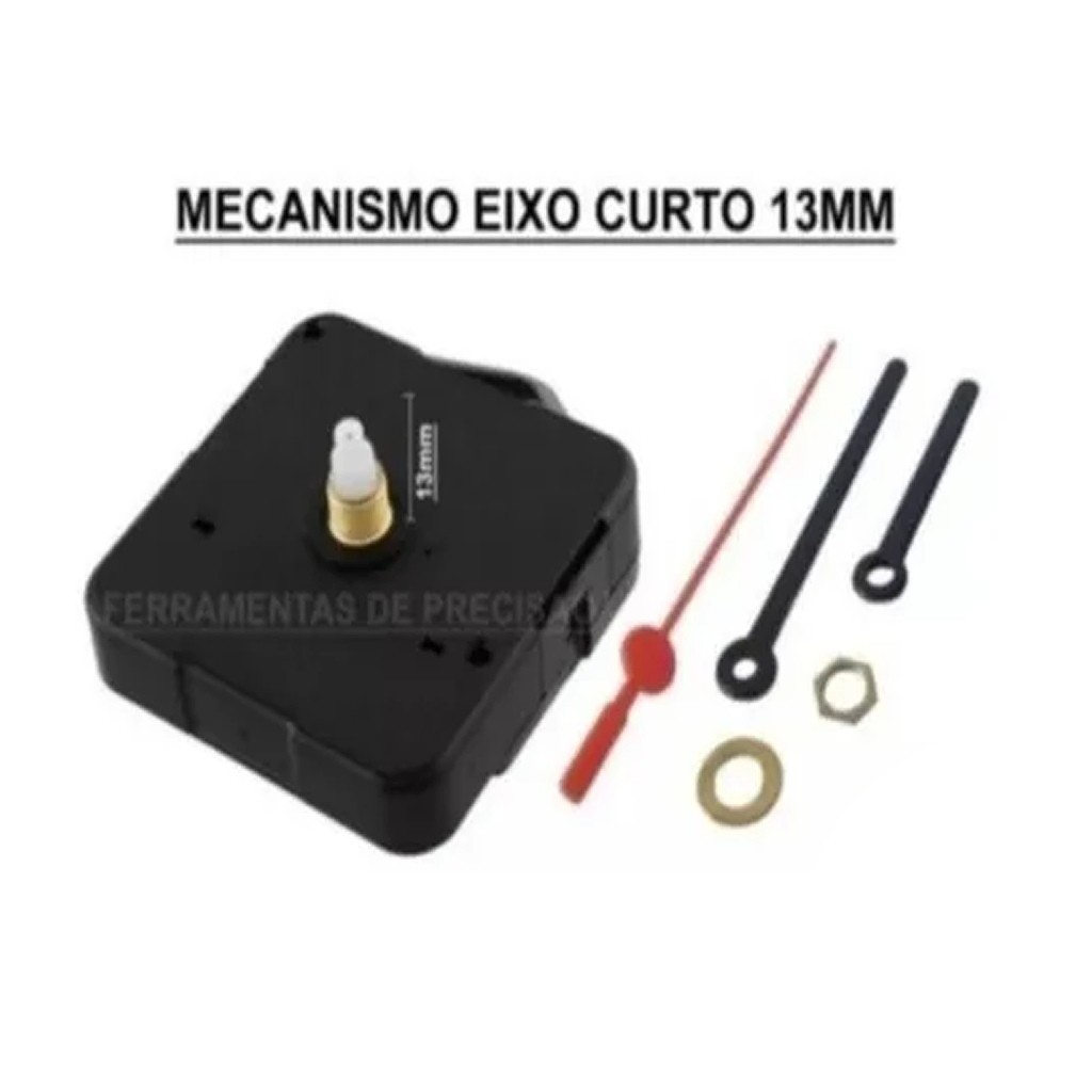 Mecanismo Eixo Curto 13mm Relógio Parede Tic Tac Da Boa Movimento Maquina completa com ponteiros Da boa Goldtime