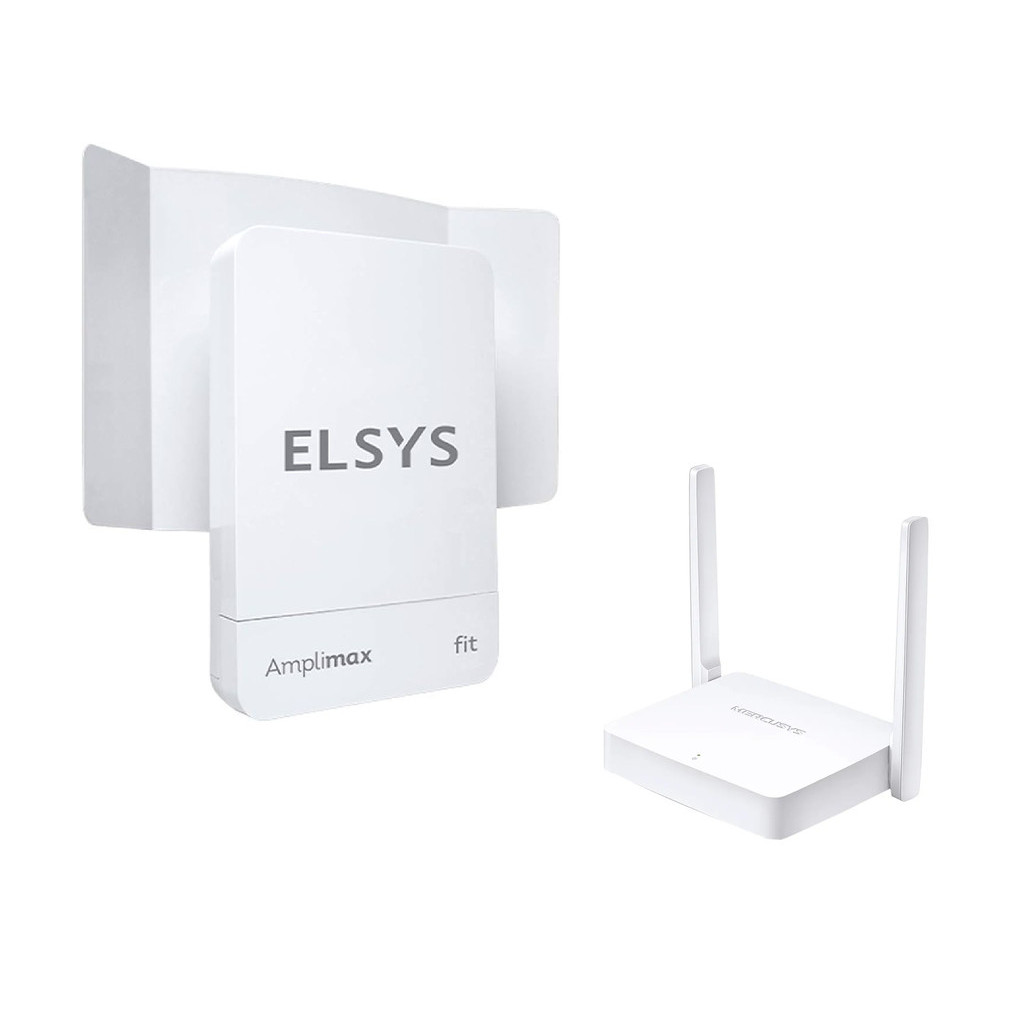 KIT Amplimax Fit Elsys 4G + Roteador 2 Antenas
