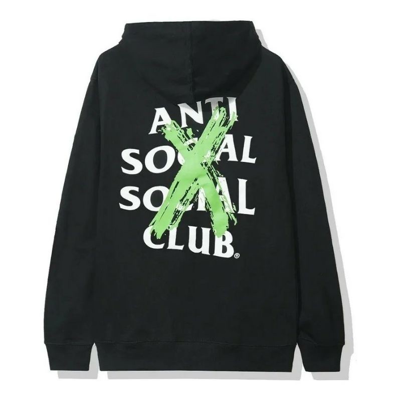 Moletom Casaco ANTI SOCIAL X VERDE Blusa Canguru algodão malha premium