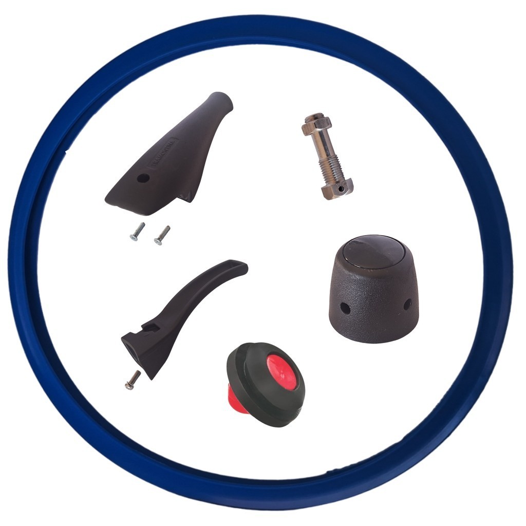 Kit 6 Peças p/ Panela de Pressão Tramontina Vancouver Borracha 4 a 6 L / Cabo / Pino / Peso / Selo + Brinde