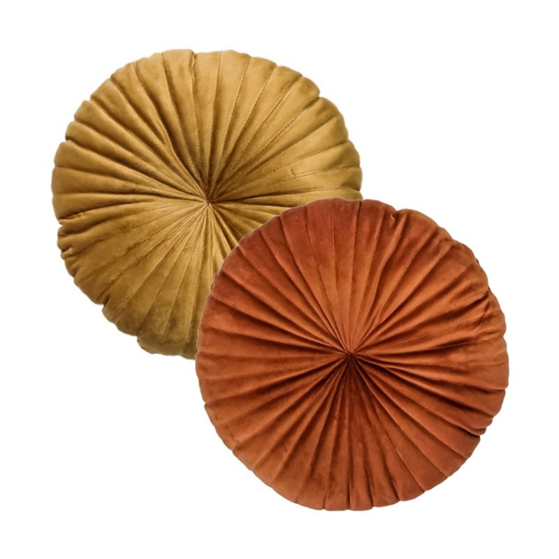 2 Almofadas Redondas Rendy em Veludo Premium - Várias Cores em Oferta na Shopee