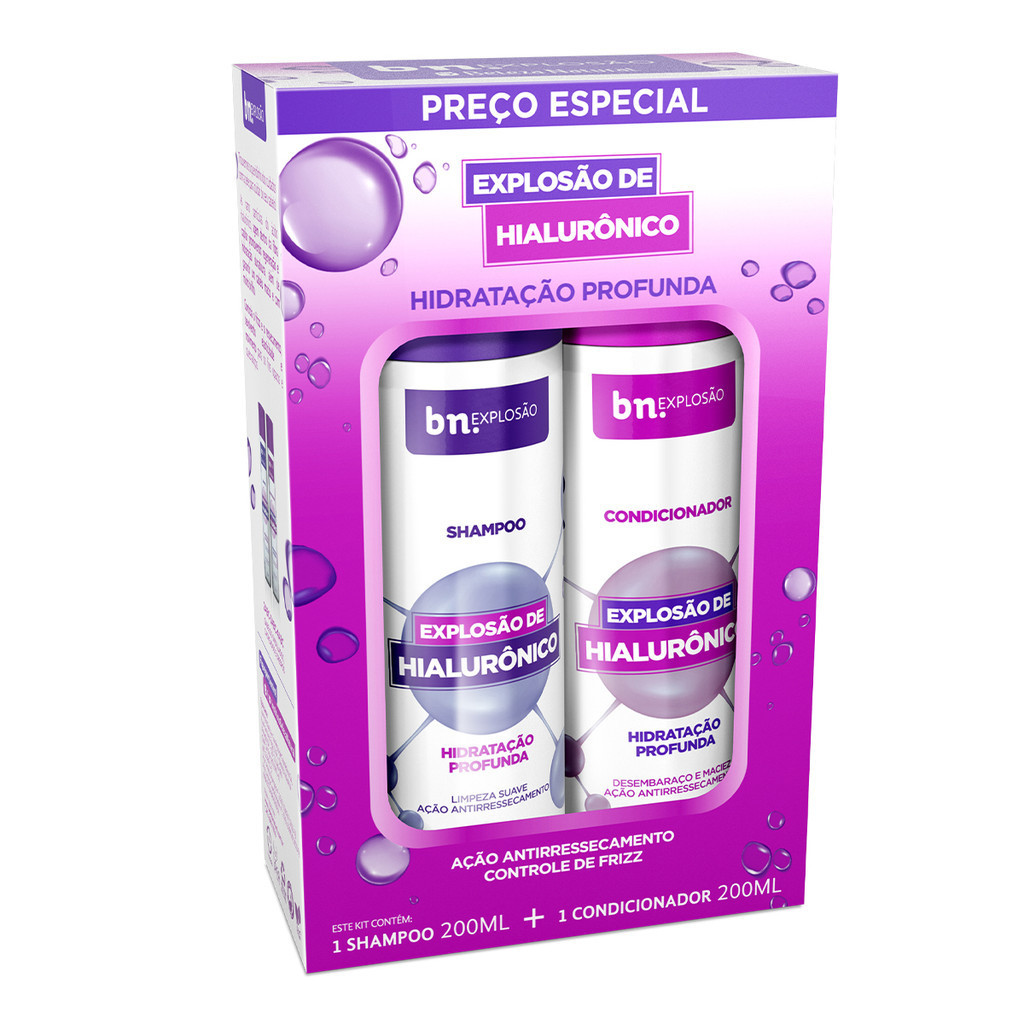 Kit Shampoo + Condicionador Beleza Natural Explosão de Hialurônico bn.Explosão em Oferta na Shopee