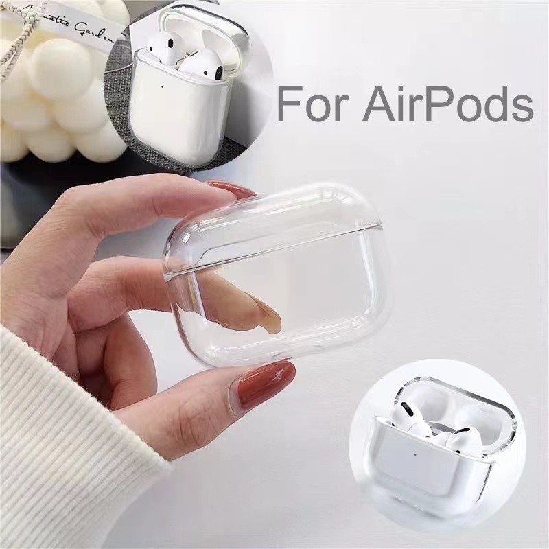 Capa Case Capinha Acrílico Rígida Transparente Para AirPods 1/2 e AirPods Pro 2