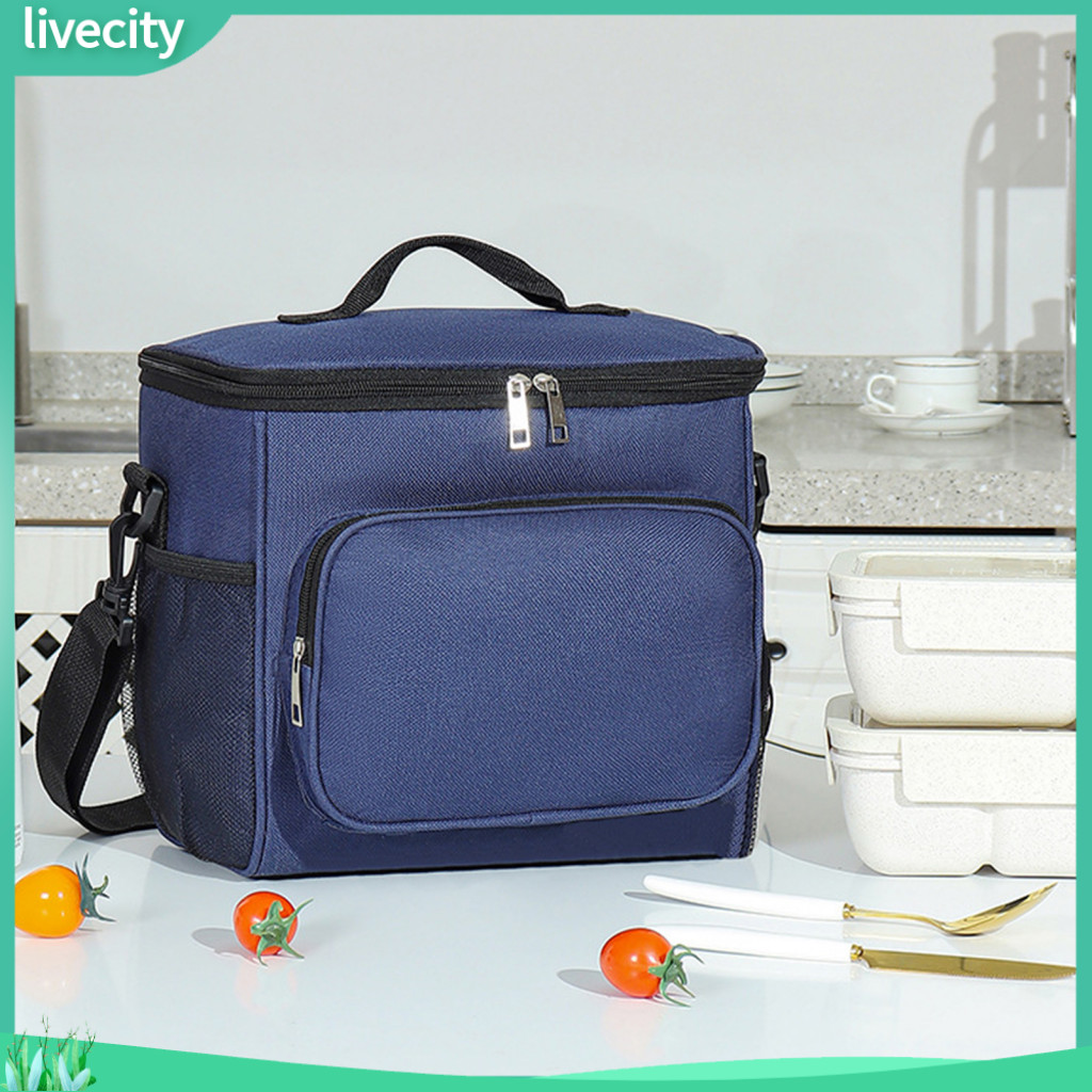 Livecidade Ao Vivo | Oxford Cloth Thermal Bag Tote Sólido Cor Almoço Portátil Capacidade Isolada Saco De Para Picnics Bento Box Food Storage Restaurantes O Sudeste