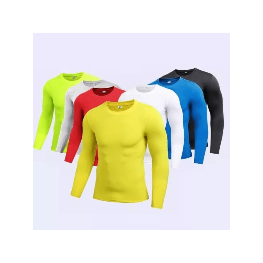 Kit 3 Camisetas Térmicas UV Segunda Pele Compressão Blusa Treino proteção Solar blusa térmica longa