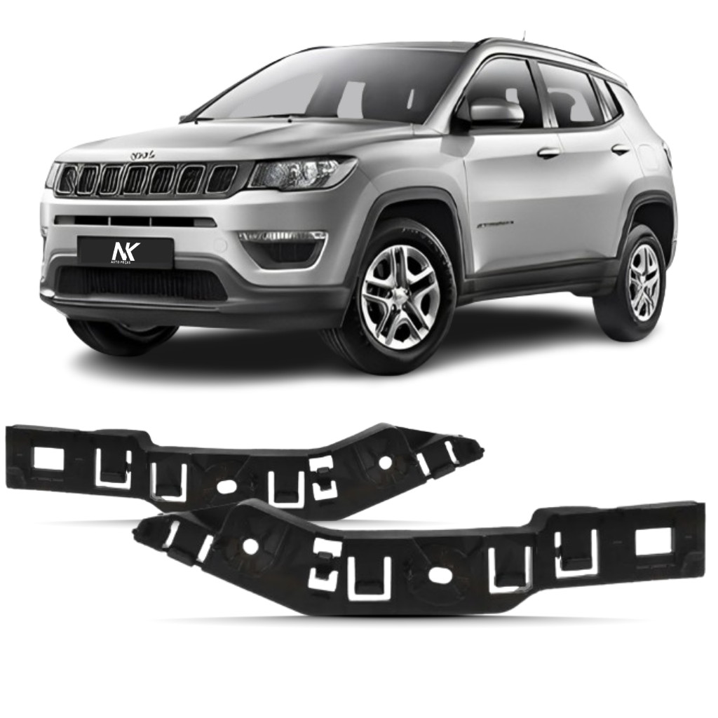 Par Suporte Guia Parachoque  Jeep Compass 2017 2018 á 2021