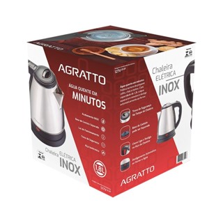 Chaleira Elétrica Inox CE02 220v 784 - Agratto em Oferta na Shopee