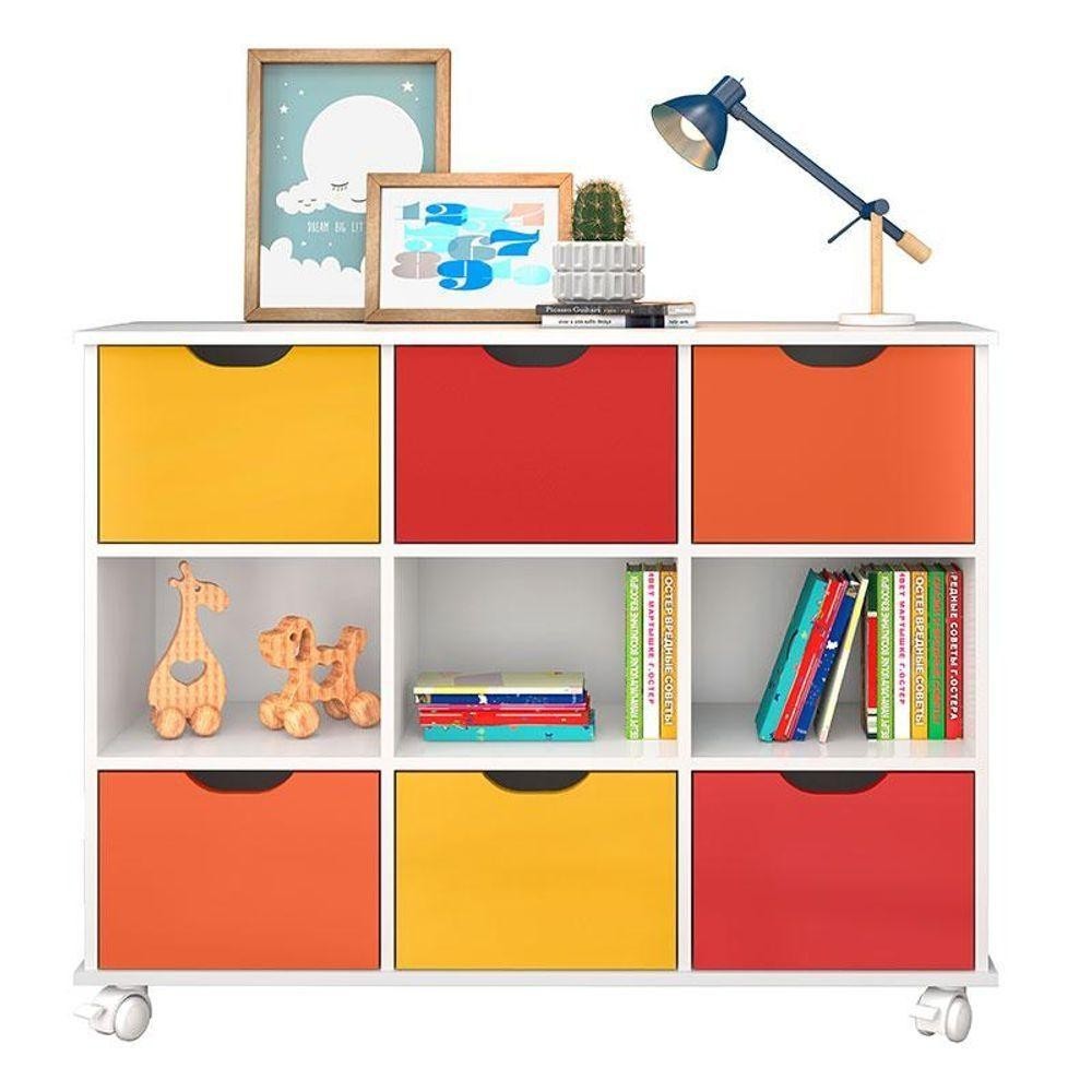 Nicho Organizador 6 Gavetas Branco Color - Qmovi em Oferta na Shopee