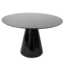 Mesa de Jantar Cone 110cm Laqueada Preto