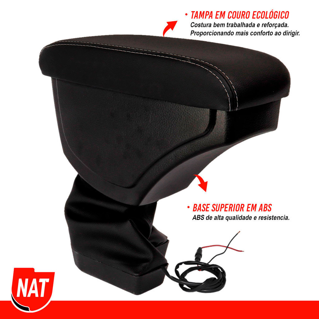 Detalhes do Apoio de Braço T-Cross Ano 2019 Até 2024 C/ Usb
