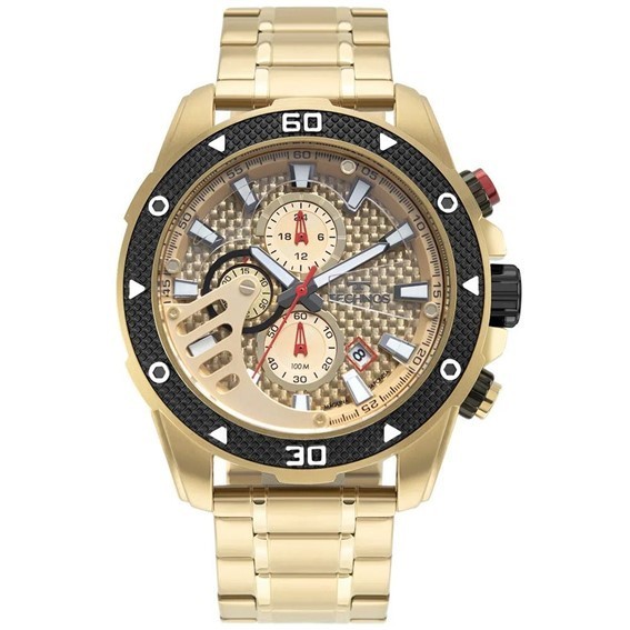 RELÓGIO TECHNOS MASCULINO DOURADO CRONOGRAFO JS15END/1D - Watches