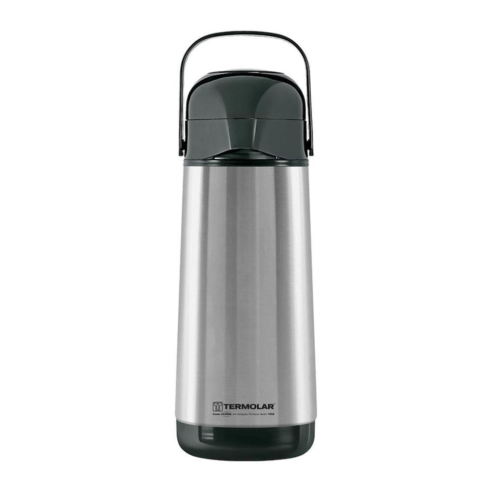 Garrafa Térmica de Pressão 1L Termolar Lumina Premium Prata - Home & Living