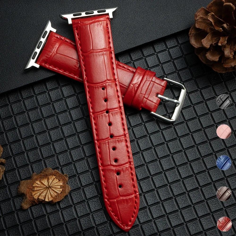 Pulseira De Couro Compatível Com Apple Watch Ultra 3 2 149mm 46mm 45mm 41mm 40mm