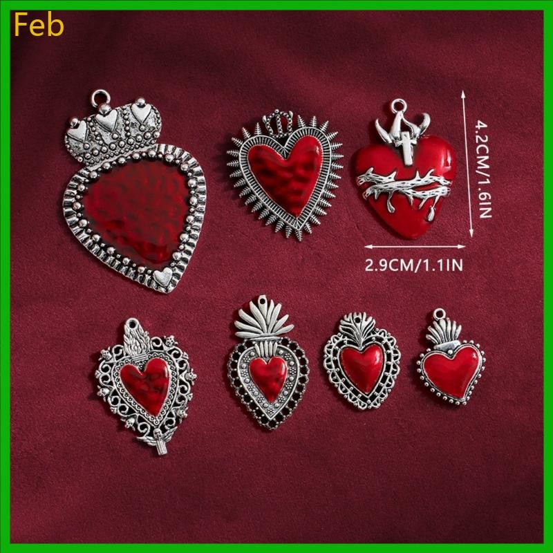 Feb Pingente Forma Coração Punk Heart Charm Gothic Hanging Ornamnet Jewelry Fazendo Bijuteria Acessórios Feitos À Mão