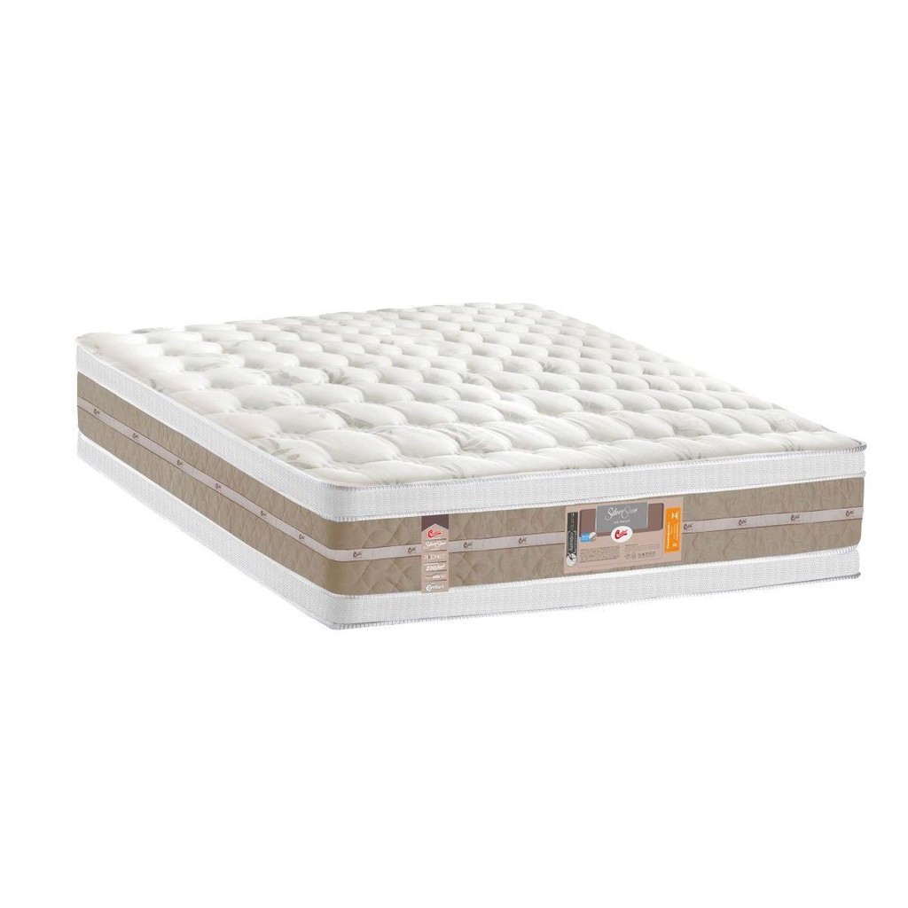 Colchão Queen Molas Ensacadas Pocket Silver Star Air Double Face Euro Pillow (158x198x34) - Castor em Oferta na Shopee