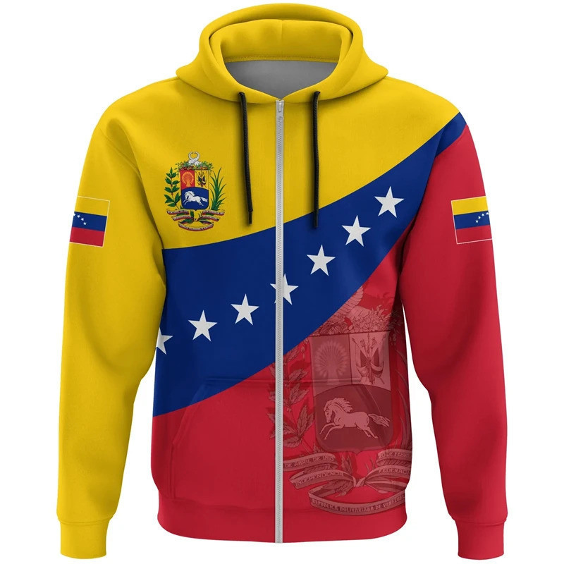 Mapa Da Bandeira Espanhola Camisetas Gráficas Masculinas Nacionais Crachá Zipper Hooded Casual Men Sports Pullovers Boy Clothes