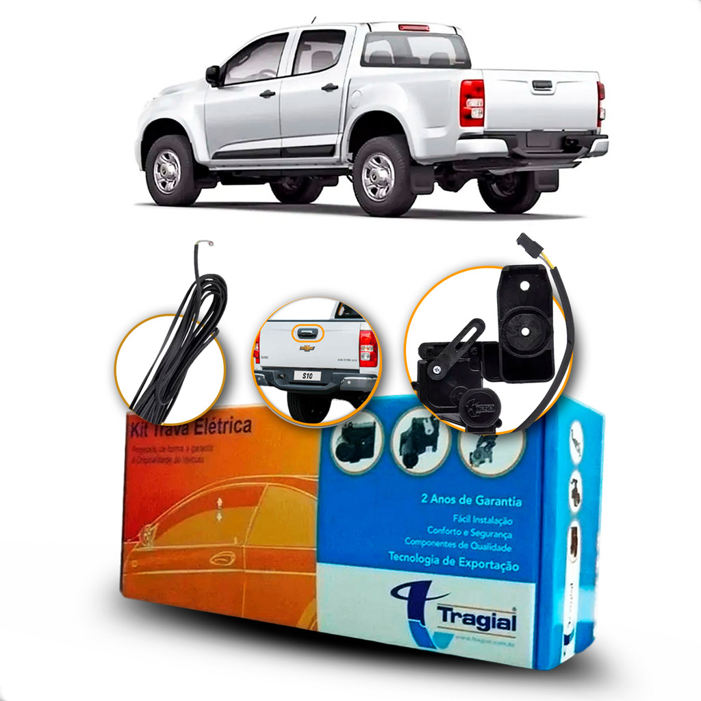Trava Elétrica Tampa Traseira Caçamba Diversos Carros Tragial Escolha