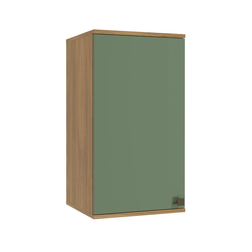 Armário Aéreo Celeste Kappesberg 100% MDF 1 Porta Nogueira/Verde 40cm em Oferta na Shopee