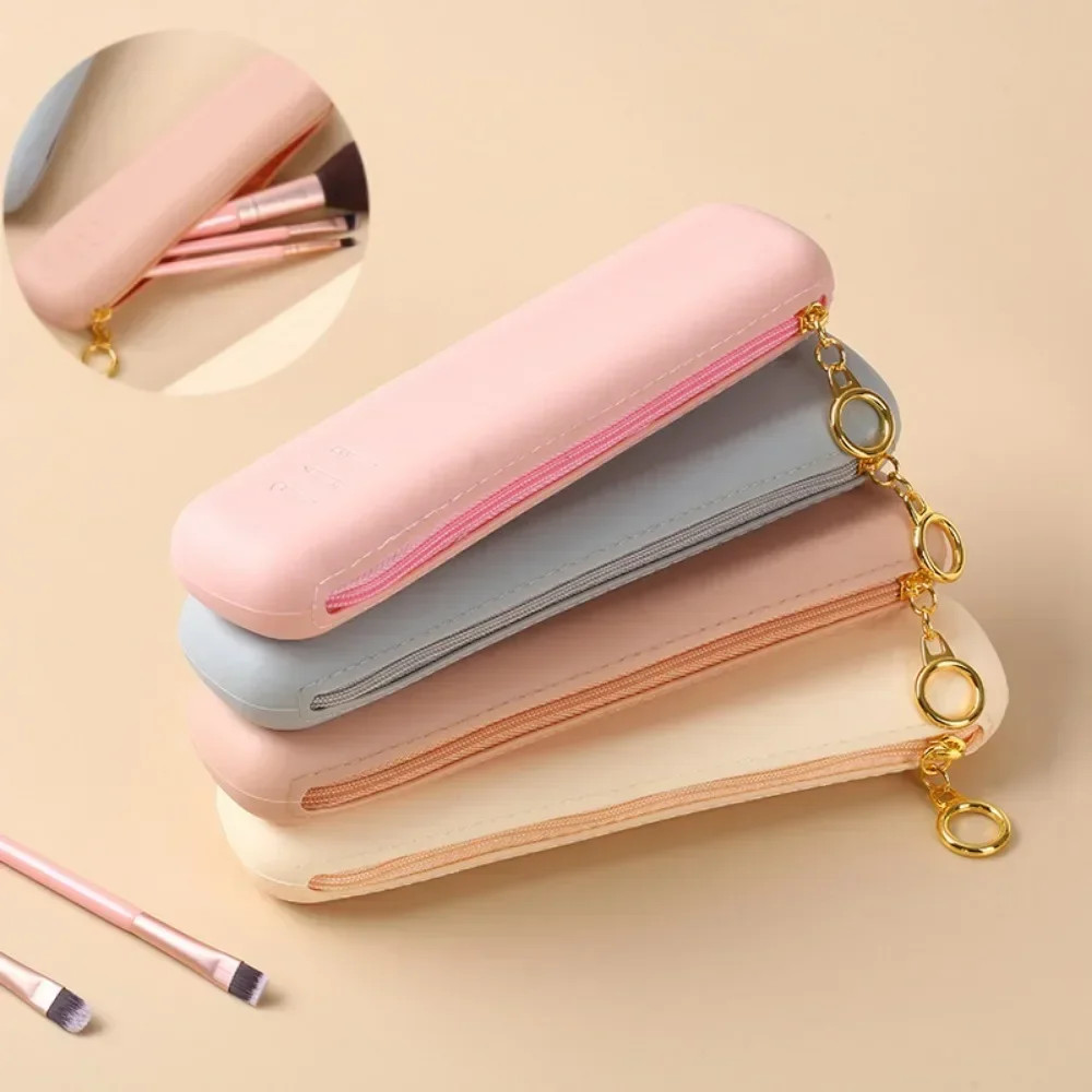 Suporte De Pincel De Maquiagem Para Viagem Bolsa De Silicone Para Pincéis Cosméticos Estojo Compacto Portátil