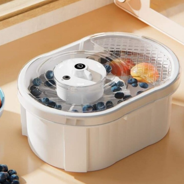Máquina Lavar Automática Para Frutas Verduras Legumes Vegetais Elétrica 110v
