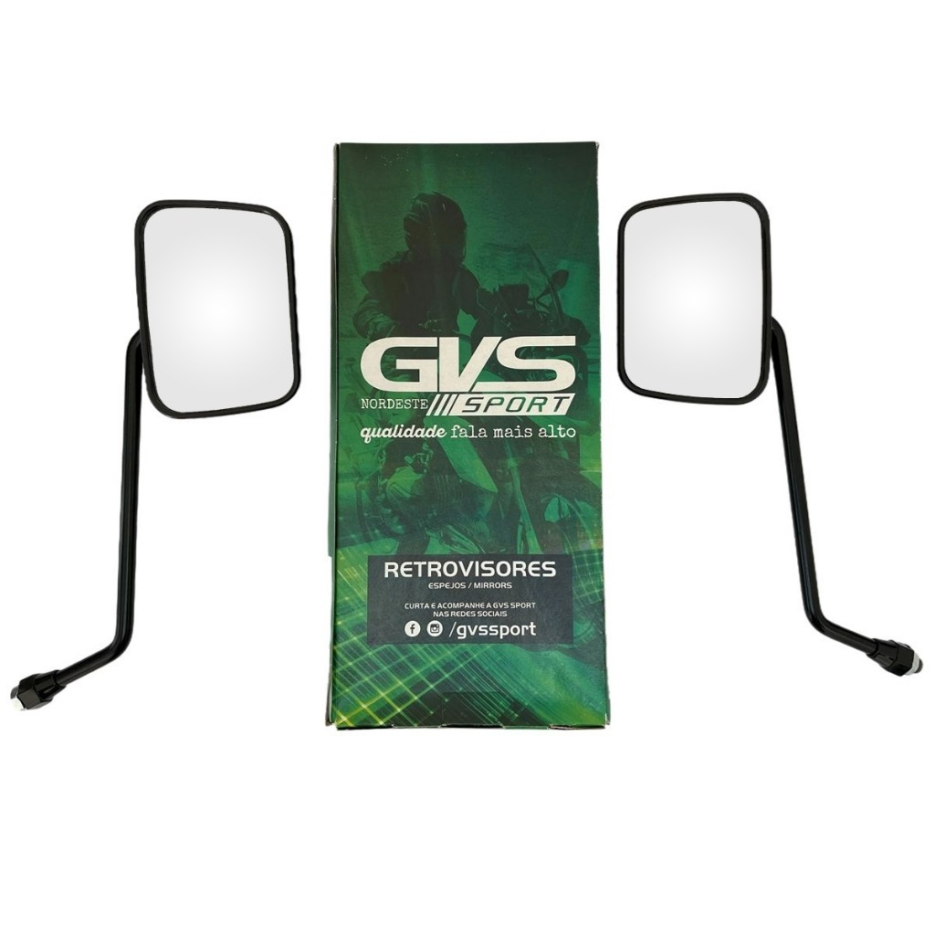 Par Retrovisor Moto Cg Turuna Modelo Original Qualidade Gvs em Oferta na Shopee
