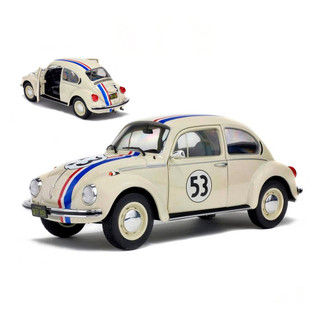Carro Fusca 53 Herbie a Fricção Carrinho Miniatura de Ferro Brinquedo para Coleção de Fusquinha