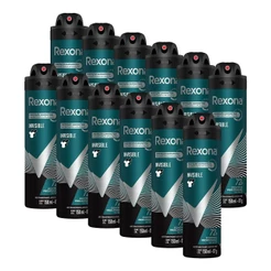 Kit 12 Desodorante Rexona Men Antitranspirante Invisible 150ml