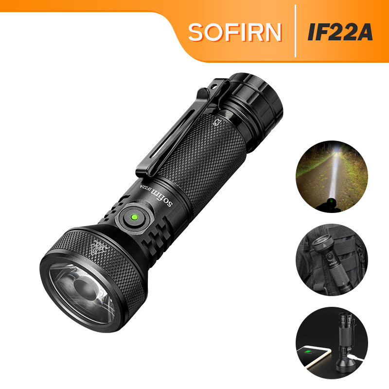 Sofirn Lanterna Led If22A Super Brilhante 2100lm Edc Sft40 Led Usb-C Recarregável