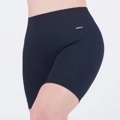 Shorts Selene Canelado Sem Costura Feminino Preto