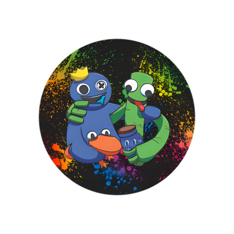NOVO Painel Festa Infantil Redondo Rainbow Friends, Colorido + Arco, Suporte incluso. Fazemos personalizado com qualquer tema. Confeccionado em Lona fosca, impressão de alta resolução. cenário , p/ Decoração