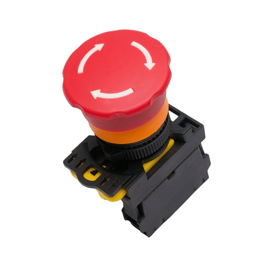 Kit 10x Botão Emergência Máquina Cogumelo C/ Trava 7,5cm