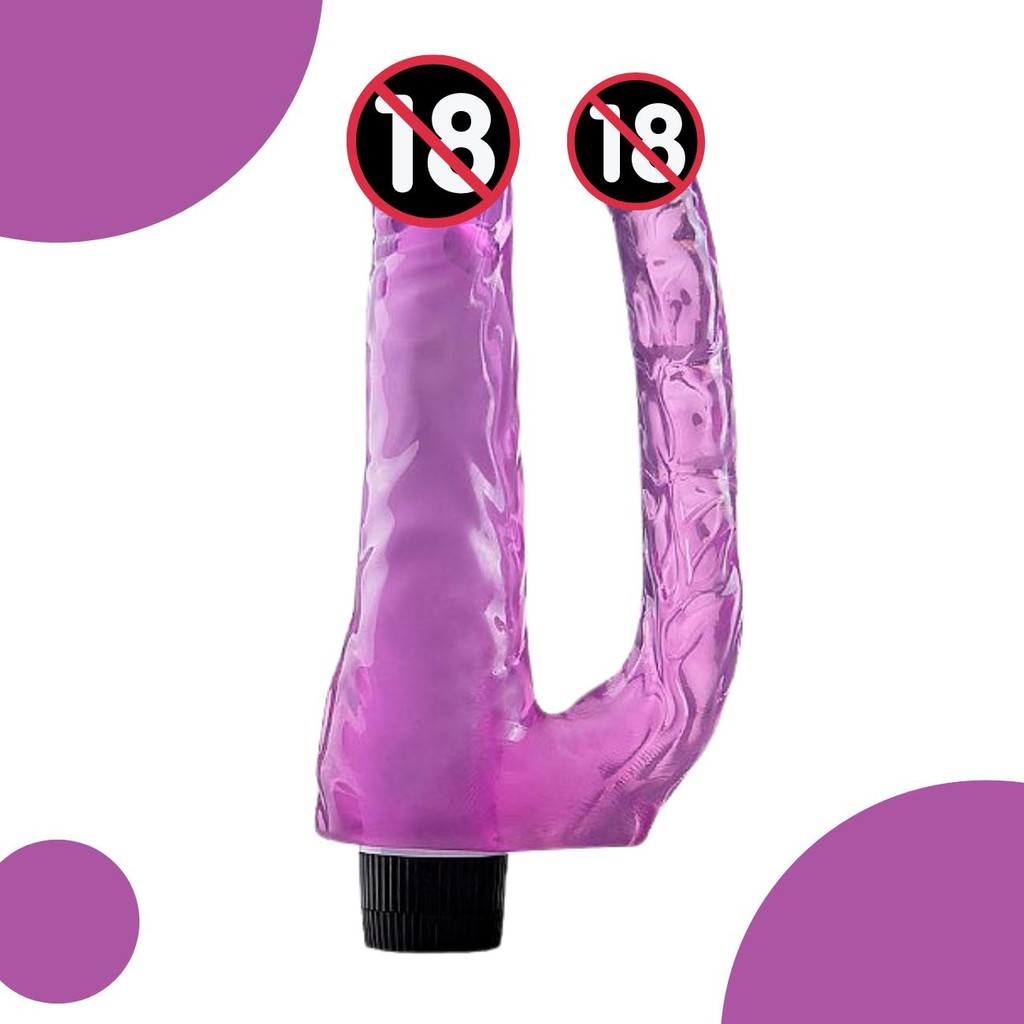 Dildo Realístico Duplo com Vibro, Dupla Penetração Anal Vibrador em Oferta na Shopee
