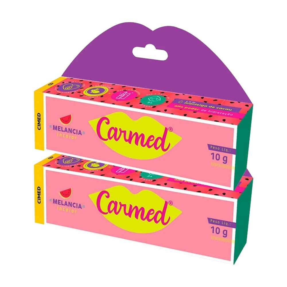 Kit 2 und Carmed Hidratante Labial Melancia 10g em Oferta na Shopee