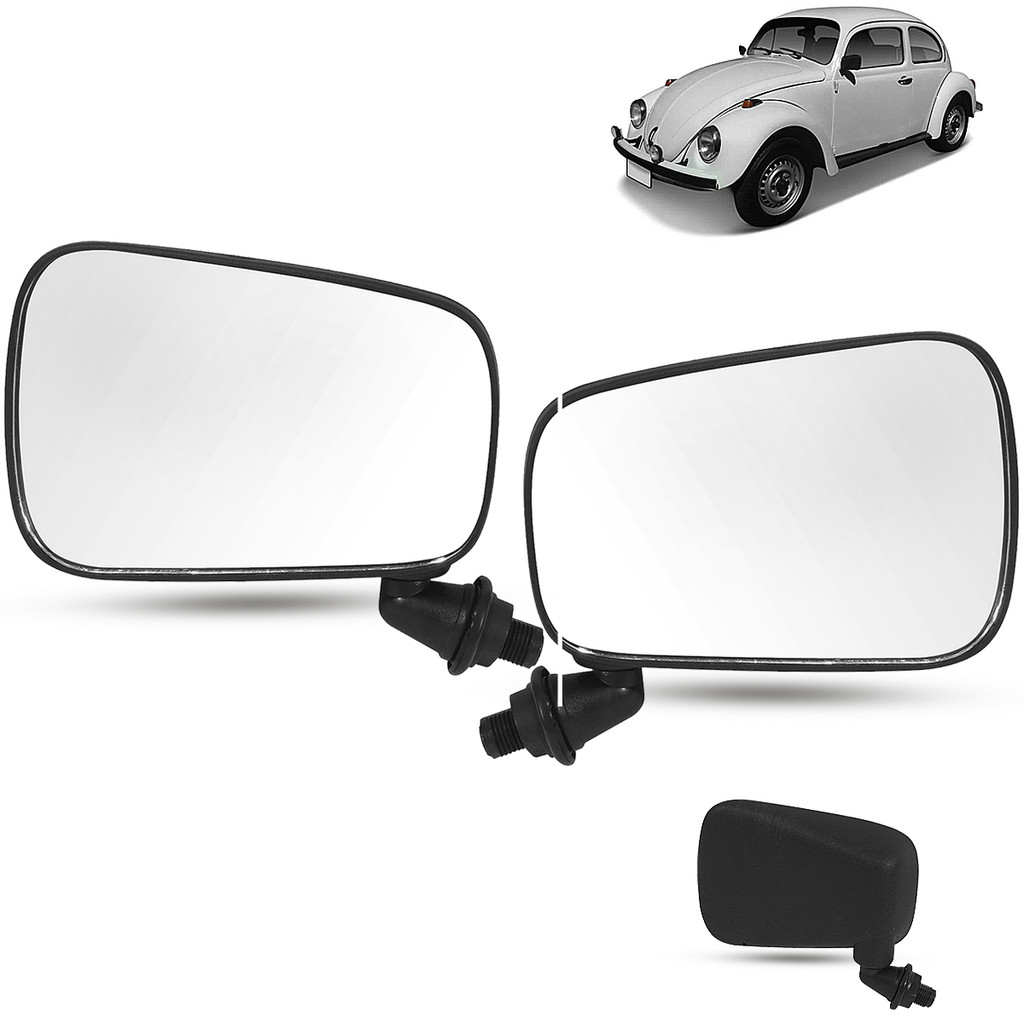 Par de Espelho Retrovisor Externo Preto Volkswagen Fusca Fusquinha Fuscão Todos em Oferta na Shopee