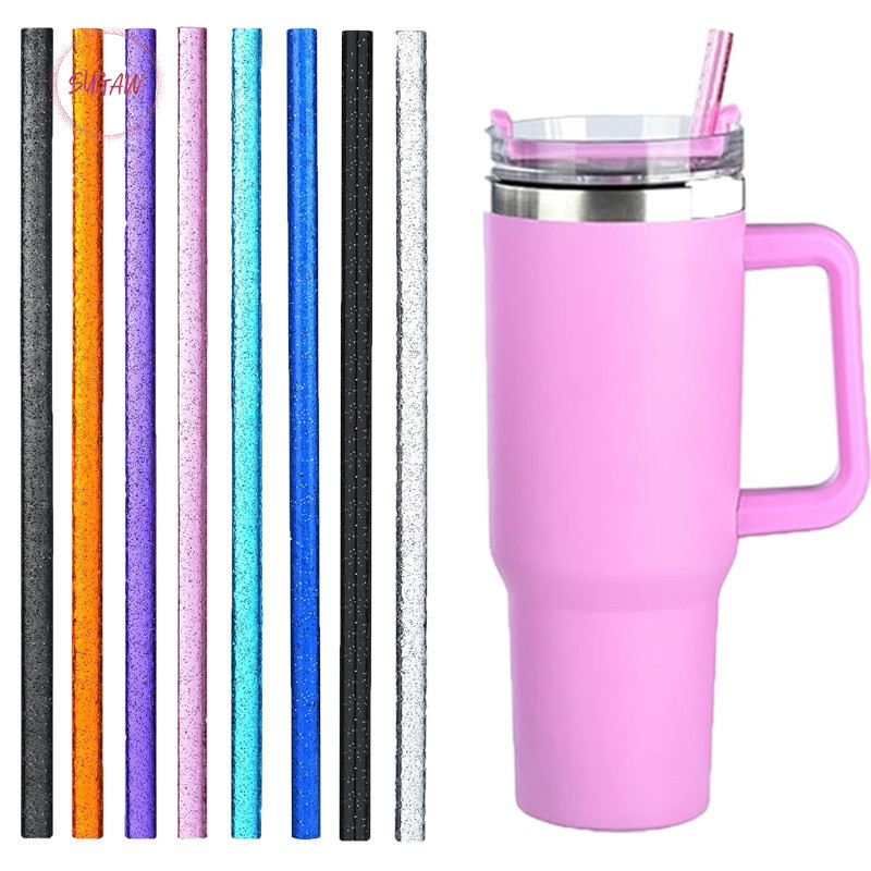 Canudo Colorido De 8 Mm Para Copo , Canudo de Garrafa De Água Reutilizável , Substituição De Canudos De 30/40oz SUGAW