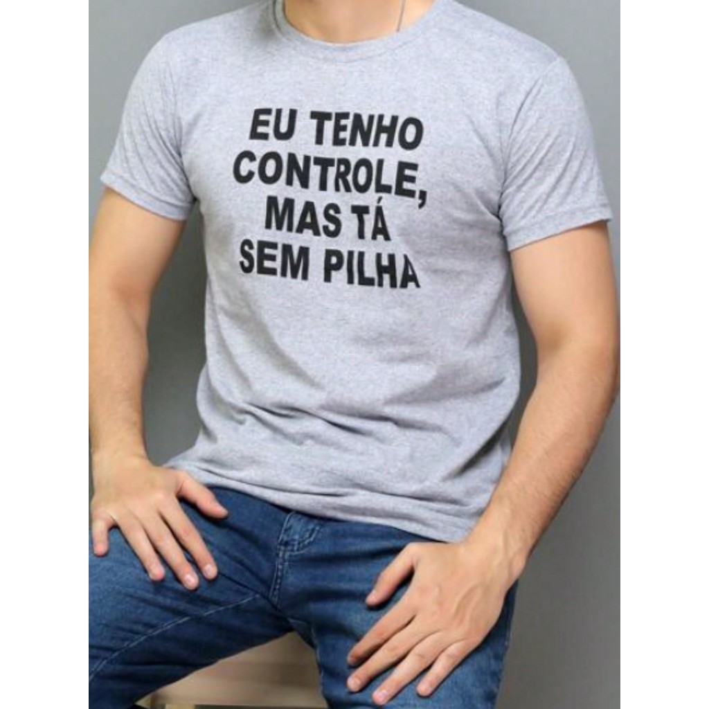 Camiseta Manga Curta Com Frase BORA QUE A VIDA TA PASSANDO 100%Algodao Fio 30.1