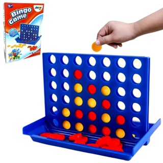 Jogo De Mesa Conecta 4 em linha raciocínio estratégia dama em Oferta na Shopee