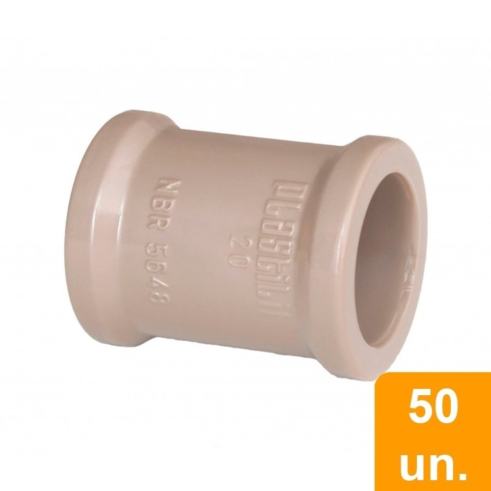 Luva Soldável Plastilit 20mm - Embalagem com 50 Unidades - Home & Living