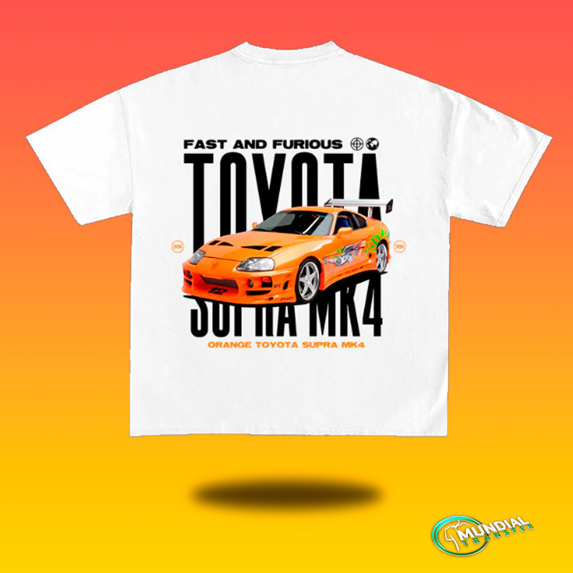 Camisa Camiseta Estampada Estampa Carro Toyota Supra MK4 Fast & Furious Blusa Unissex