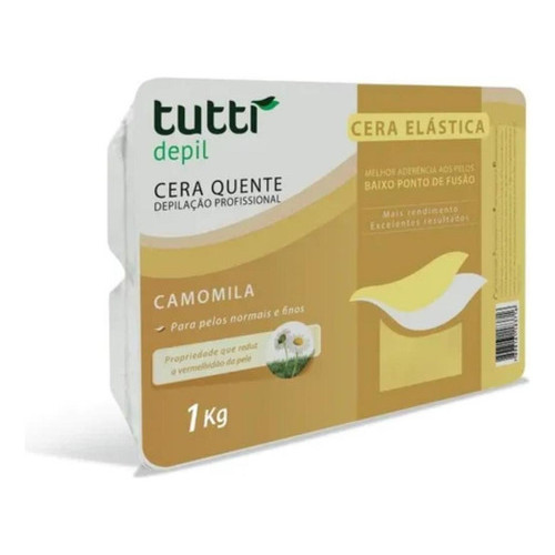 Tutti Cera Depilatória Quente Elástica Camomila 1kg