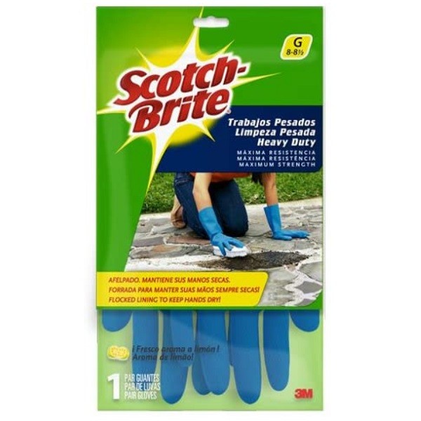 Luva Limpeza Pesada SCOTCH Brite TAM G Azul 3M - Home & Living