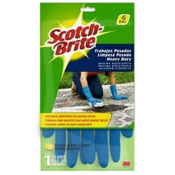Luva Limpeza Pesada SCOTCH Brite TAM G Azul 3M
