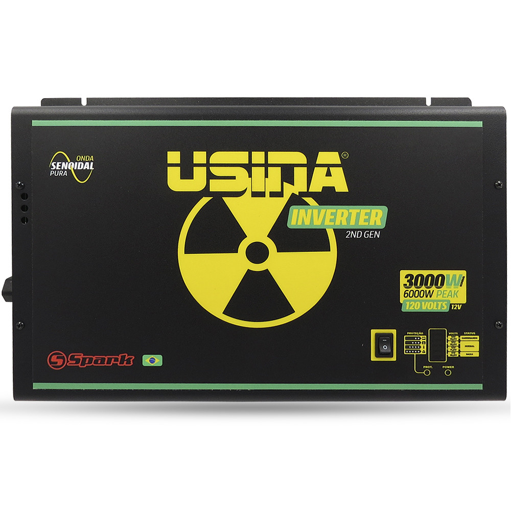 Inversor de Tensão Senoidal Usina Inverter 3000W 12 Volts 120V
