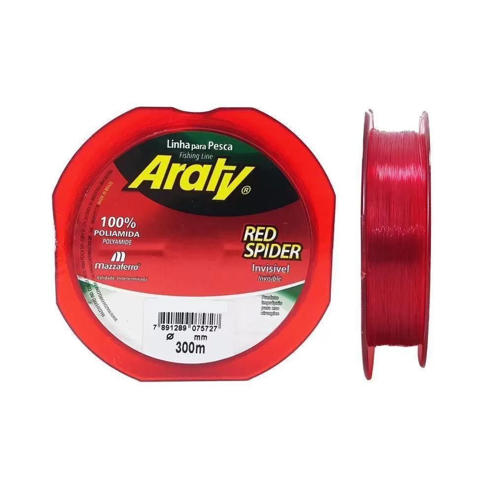 Linha Monofilamento Araty Red Spider 300mts – Mazzaferro 0,30mm